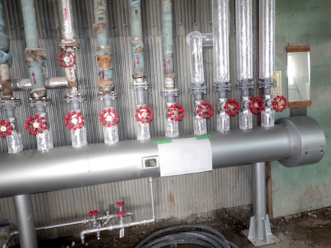 蒸気ボイラー据付付帯工事